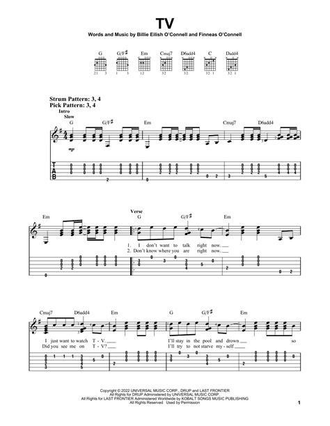 Billie Eilish Chords & Tabs for Guitar, Ukulele, Bass, Drums at ...